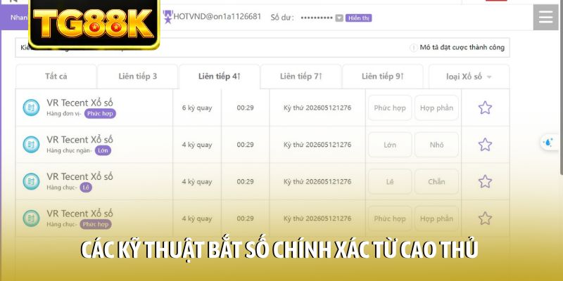 Các kỹ thuật bắt số chính xác từ cao thủ Các kỹ thuật bắt số chính xác từ cao thủ