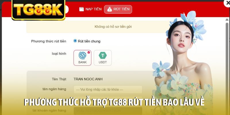 Phương thức hỗ trợ TG88 rút tiền bao lâu về
