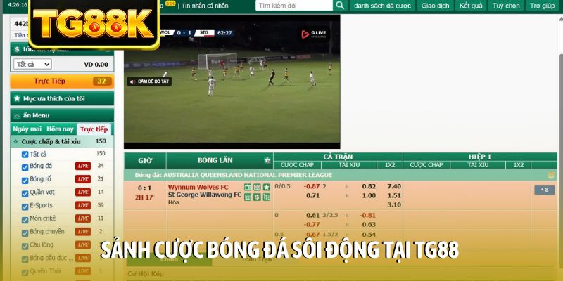 Sảnh cược bóng đá sôi động tại TG88 Sảnh cược bóng đá sôi động tại TG88